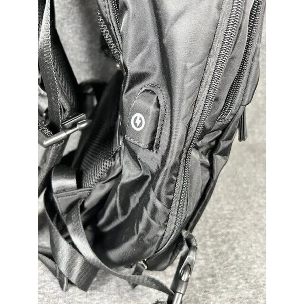 Large Black Travel Laptop w/USB Charging Port Multifunction Backpack NEW